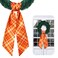 VitalCozy Wreath Sash for Front Door Wreath Satin Sash for Wreath Embroidery Monogram Wreath Sash Accessories Xmas Party Yard Doorway Indoor Outdoor Wall(Autumn)