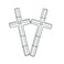 SOHAIL Cross Shaped Metal Wire Wreath Frame Form for Easter Christmas Holiday Religious Church Themed(2PCS 16inch Green)