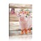 Funny Piggy and Pink Butterfly Pig Pictures Wall Art Farmhouse Wall Decor Farm Animal Canvas Poster Mural for Bedroom Bathroom and Kitchen Framed and Ready to Hang 10"x15