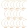 EXCEART Dining Table Decor 10 Sets Metal Floral Hoop Moon Shaped Metal Wreath Ring Stand with Wood Holder Centerpiece Table Decor for DIY Xmas Wedding Table Decor Flower Garlands