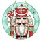 Deroro Christmas Nutcracker Front Door Sign, Green Xmas Holiday Peppermint Candy Wood Door Hanger Outdoor Outside Porch Decor, Plaid Farmhouse Winter Wooden Wreath Indoor Wall Hanging Decoration