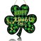 St Patrick's Day Door Sign Clover Welcome Wreath Shamrock Sign Green 11.8x11.8 Inch Shamrock Shaped Hanging Irish Lucky Clover Decoration Welcome Wood Sign Wall Decor Indoor Outdoor