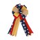 Meseey 1 Pcs Large Red and Blue Patriotic Bow Yellow Deployment of Troops Ribbon Bow for Bunting Wreath Holiday Independence Day 4th of July Party Door Wall Decoration (Patriotic)