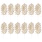 Cabilock 12pcs Christmas Glitter Leaves 16.5&quot; Artificial Sparkle Leaf Christmas Tree Leaves Ornament Sprays Glitter Leaf Christmas Garland Flashing Picks for Vase Filler Xmas Wedding Decoration (Gold)