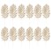 Cabilock 12pcs Christmas Glitter Leaves 16.5" Artificial Sparkle Leaf Christmas Tree Leaves Ornament Sprays Glitter Leaf Christmas Garland Flashing Picks for Vase Filler Xmas Wedding Decoration (Gold)