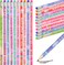 Fancy Land 50 Pcs Inspirational Pencils Motivational Sayings Wooden Pencil with Eraser Macaroon Pencils Classroom School Teacher Award for Kids