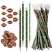 Miucat 36 Set Football Pencils and Football Erasers, Sport Pencils &amp; Erasesrs, Fun Wooden Pencil, Birthday Pencils for Kids, Football Party Favors for School