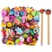 Gibleitz Random Different Pencil Cover 50PCS Pencil Tip Cover Mixed Cute Pencil Cap for Tips PVC Pencil Topper Decoration for Wooden Pencils School Prize Classroom Reward Student Gift