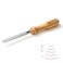 Stryi Wood Carving Gouge 0.4 Inch Blade #5 - Slight Bent Profile, Rounded Chisel, Wood carving tools, Woodworking Hand Gouge, Half-Round Chisel For Professionals, Hard and Soft Woods G510