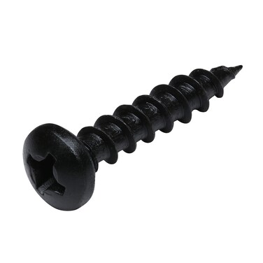 100 Pack Rok Hardware #6 x 3/4" Coarse Deep Thread Pan Head Screws Black Phosphate Wood MDF