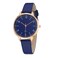 TWOPTION Women's Dainty Analog Leather Dress Watch for Small Wrists, Ladies Waterproof Watches for Women, Reloj para Mujer (Blue-22#)