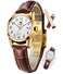 OLEVS Brown Leather Watch Women, Fashion Casual Dress Classic Analog Easy to Read Waterproof Women's Wrist Watch, Leather Watches for Women, Womens Watches Leather Band Ladies Watches for Women