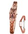 OLEVS Womens Watch Ladies Elegant Rose Gold Slim Thin Analog Diamond Tungsten Steel Square Shape Small Face Waterproof Wrist Watch Rose Gold