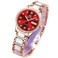 Rose Gold Ceramic Ladies Watches Red Dial Automatic Mechanical Watches for Women Self-Winding Stainless Steel Waterproof Women's Watch Luminous Sapphire Crystal Diamond Ladies Wrist Watch