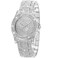 ManChDa Diamond Watch Silver Watch Women Iced Out Watch Bling Rhinestone Watches Women Full Diamonds Watch Quartz Crystal Stainless Steel Watch Women Wrist Watch Lady Watch