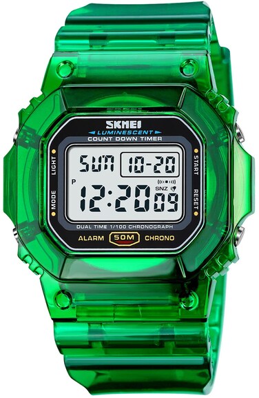 Gosasa Classic Square Face Unisex Women's Men's Digital Multifunction Outdoor Casual Watch Countdown 53M Waterproof Led Light Wristwatch