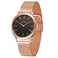 BOSHIYA Womens Stainless Steel Band Watch，Rose Gold Mesh Strap Elegant Dress Designer,Mesh Bracelet Ladies Wrist Watches Waterproof with Roman Timescale Dial