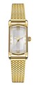 ADSBIAOYE Women's stainless steel Watch Dainty Square Womens Watches Classic Vintage Ladies Quartz Small Watches Gifts (Gold white), Z1036