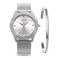 ManChDa Womens Wrist Watch Crystal Case Mesh Stainless Steel Band Bling Ladies Watches Analog Quartz Diamond Classic Fashion Romantic+ Jewelry Cuff Bracelet Set Slim Thin Casual Glitter Dress Watches
