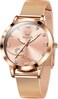 OLEVS Ladies Watch Fashion Rose Gold Diamond Analog Quartz Female Luxury Dress Wrist Watch Stainless Steel Luminous Waterproof Date Gift Watch for Women Pink Face reloj para Mujer