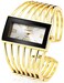 BESTKANG Luxury Womens Watches Analog Quartz Wrist Watch Rectangular Cuff Bracelet Watch Business Casual Fashion Wrist Watches for Ladies (Gold)
