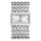 Weicam Women Luxury Crystal Square Dial Hollow Bangle Bracelet Analog Quartz Wrist Watch (Silver)