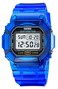 Gosasa Outdoor Sport Unisex Watches Back Light Digital Watches Transparent Multifunctional Wristwatch Casual Style Stopwatch Date 5Bar Waterproof (Blue)