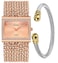 Gosasa Women's Gold Silver-Tone Multi-Chain Bracelet Watch Lady Female Dress Analog Quartz Wrist Watches with Cuff Bangle Stainless Steel Bracelets Set