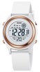 MASTOP Fashion LED Light Digital Sport Watches Stopwatch Calendar Clock 5Bar Waterproof Multifunctional Wristwatch (z Rose Gold White)