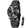 OLEVS Woman Black Watch Casual Small Dress Ladies Watch Waterproof Lady Watch Stainless Steel Strap Luminous Calendar Gifts for Wrist Watch Silver