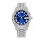 Dacdyi Women Men Luxury Wholesales Watch Fashion Diamond Quartz Bracelet Watches (Blue)