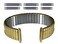 Gilden Unisex Expansion 16-20mm Crosshatch Stainless Steel Watch Band 510-Y (6 1/4" Long, Gold)