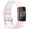 Miimall Compatible with Fitbit Charge 6 5 Bands, Soft Silicone Waterproof Sport Wristband Strap Band for Fitbit Charge 5 2021 Women Men (Sand Pink+White)