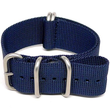 Da Luca Ballistic Nylon Military Watch Strap - Navy (Matte Buckle) : 24mm