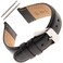 Gilden 16-20mm Water-Resistant Oilskin Leather Unisex Watch Strap MSW63L (20 millimeter end width, long length, Black)