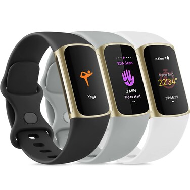 Meliya Replacement Silicone Wristbands for Fitbit Charge 6, Soft and Comfortable, Fits 5.5-8.7 Inches