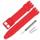 Rihahisy Silicone Rubber Watch Strap/Watch Band Replacement for Swatch (17mm, Red)
