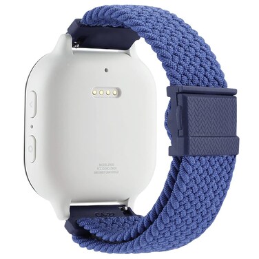 Stretchy Braided Gizmo Watch Band Replacement - Magnetic Buckle, Adjustable Length, Breathable, Quick Release Spring Bars - Blue