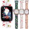 Christmas Band Compatible Apple Watch Silicone Winter Print Soft Strap 3 packs Women 38mm 40mm 41mm,Holiday Xmas Snowflake Elf Gnomes Santa Snowman Wristband Reindeer for iphone Watch Girl Series