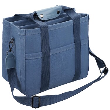 HIBAOJUN Canvas Tote Bag with Compartments 15.6 Inch Laptop Tote Bag with Multi Pockets Large Capacity Tote Bag for Women. (X-Large)