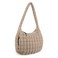 Quilted Puffer Tote Bag for Women,Large Puffy Crossbody Shoulder Bag Lightweight Nylon Hobo Bag with Zipper,Purse Puffy Quilted Carryall Bag Soft Oversized Padding Handbag for Daily Travel(Khaki)
