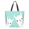 Cafl Cute Llama Alpaca Tote Bag Sage Green Shoulder Bag Large Reusable Eco-friendly Beach Bag Portable Storage Handbag Convenient for Women Gym Beach Travel Shopping