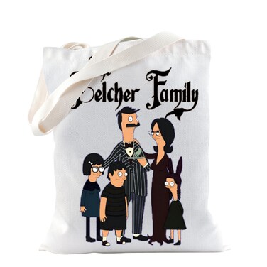 TSOTMO Bobs Gift Cartoon Tote Bag For Fans Tv Show Inspired Burgers Gift Tina Linda Gift (Cartoon Tote)