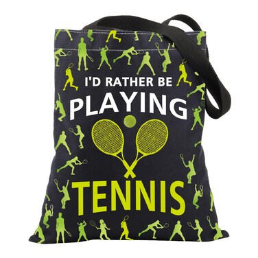 FUSTMW Tennis Tote Bag Gifts Tennis Player Gifts for Women Tennis Lover Gifts Tennis Team Gifts Tennis Canvas Tote Bag (tennis tote)