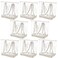 Reginary 8 Pieces Clear Tote Bags Shoulder Handbag Security Approved See Through Bag with Zipper Closure for Travel Work (PVC, Beige)