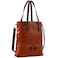 Lasaviin Laptop Tote Bag, Leather Work Tote for Computer Bag, Waterproof Lightweight Shoulder Bag Purse Handbags Crossbody Bag for Work, Office, Business, School, Travel - Brown