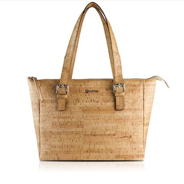 Corkor Cork Purse Vegan Handbag for Women   Cruelty Free Satchel Non Leather   Roomy Bag Rustic