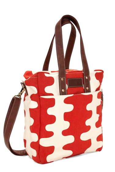maika Recycled Canvas Commuter Tote Bag, Waxed Ash, Grey