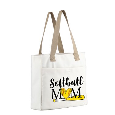 MBMSO Softball Mom Tote Bag Softball Team Gifts for Softball Lovers Softball Mom Beach Bag Softball Gifts Sports Mom Tote Bag (Softball Mom TOTE)