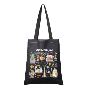G2TUP Washington DC Gift Washington DC Lover Tote Bag Washington DC Tourist Travel Bag Washington DC Souvenir Handbag (Washington DC Lover B TB)